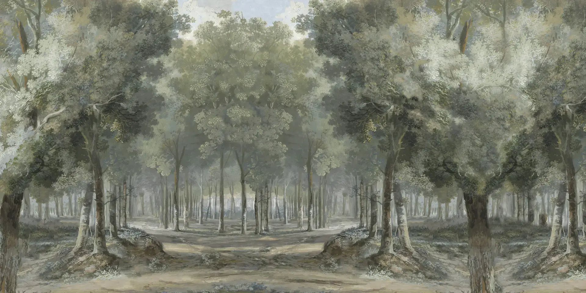 Mural Hikers in a Park