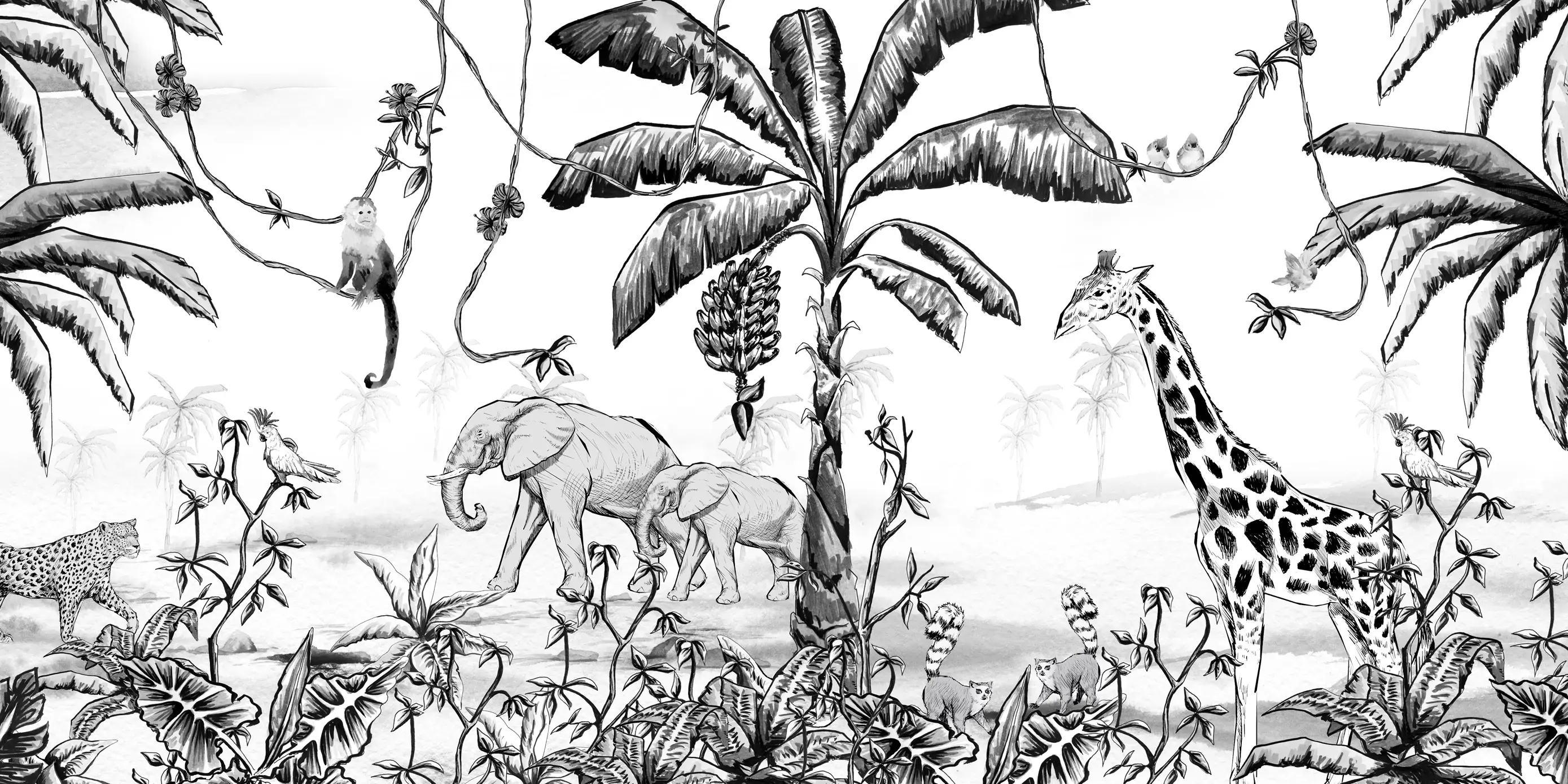 Mural Jungla en Tintas