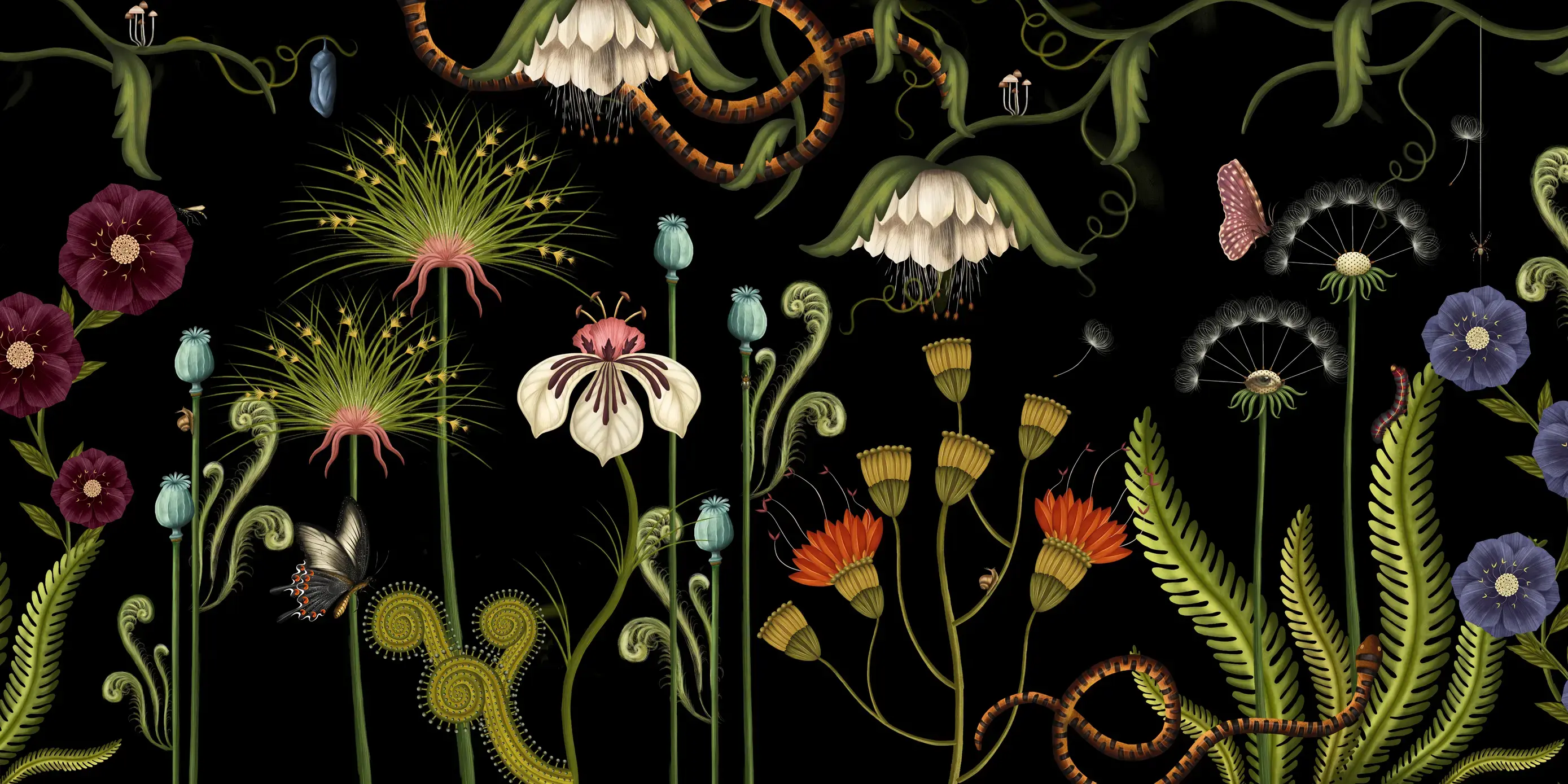 Mural Midnight Garden