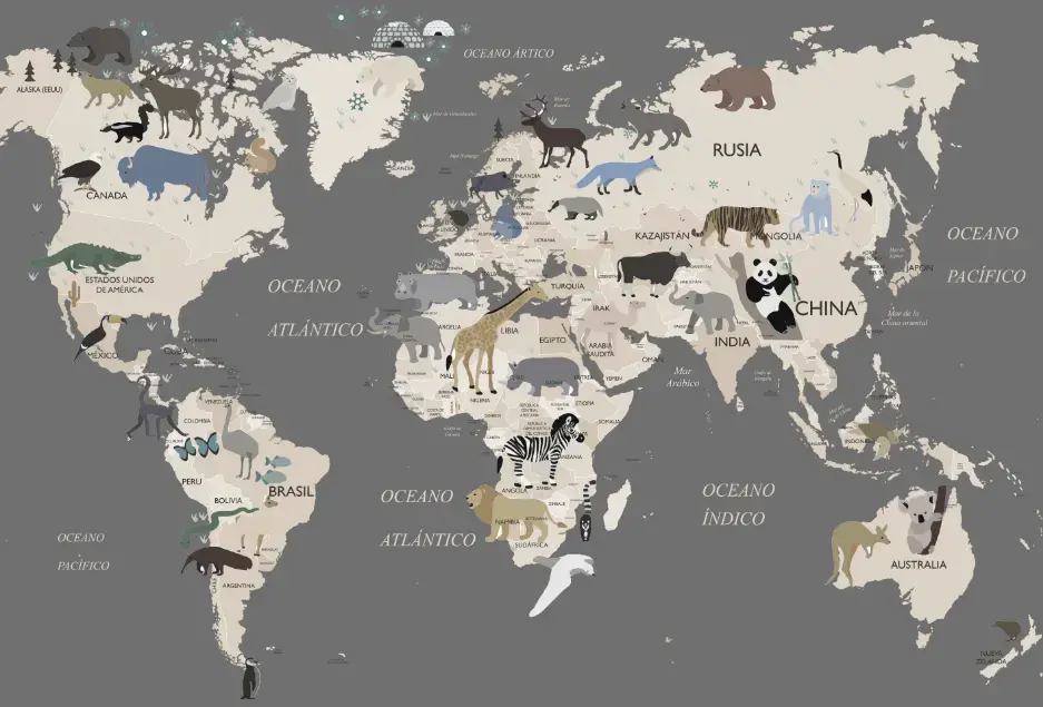 Mural Mundo Animal