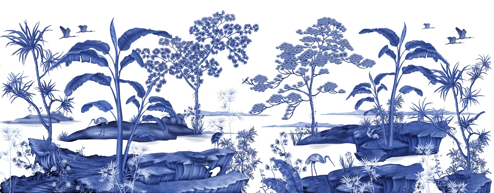 Mural Blue Willow